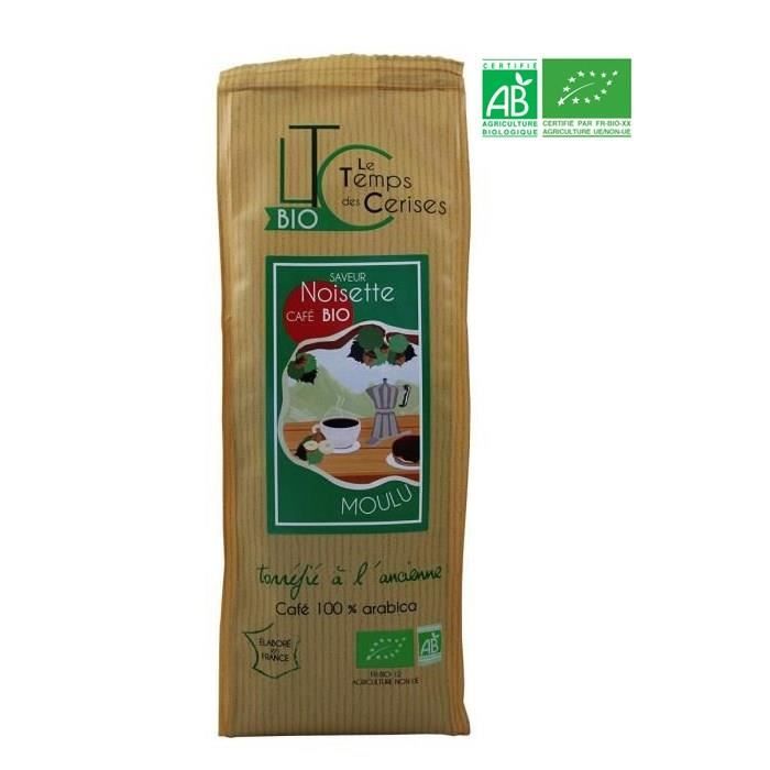 LE TEMPS DES CERISES Café moulu BIO saveur Noisette - 250 G