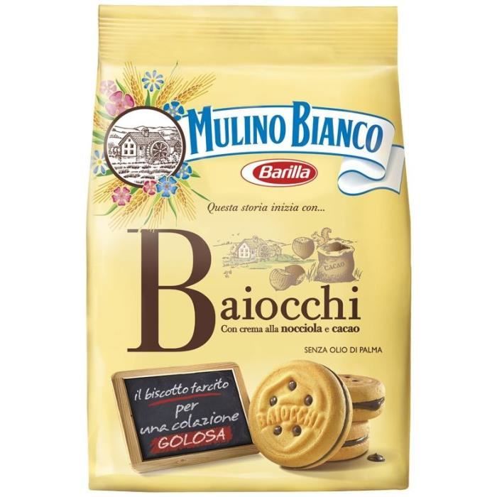 MULINO BIANCO Biscuits fourres aux noisettes et cacao - 260 g