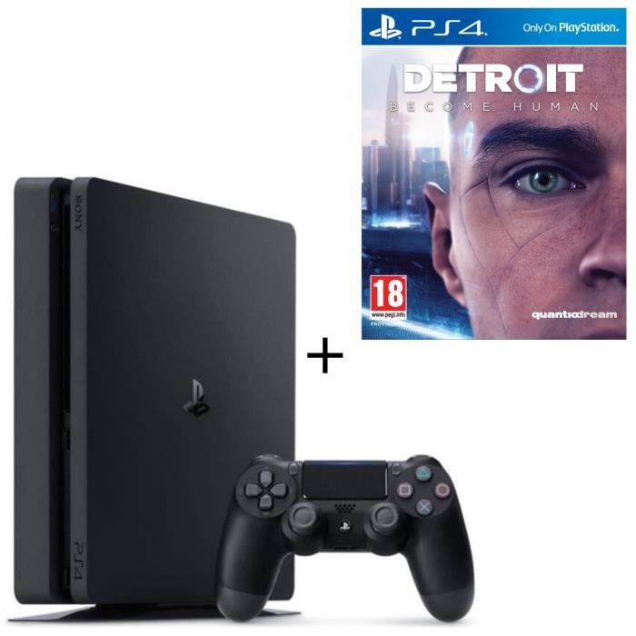 Nouvelle PS4 500 Go Noire + Detroit Become Human Jeu PS4