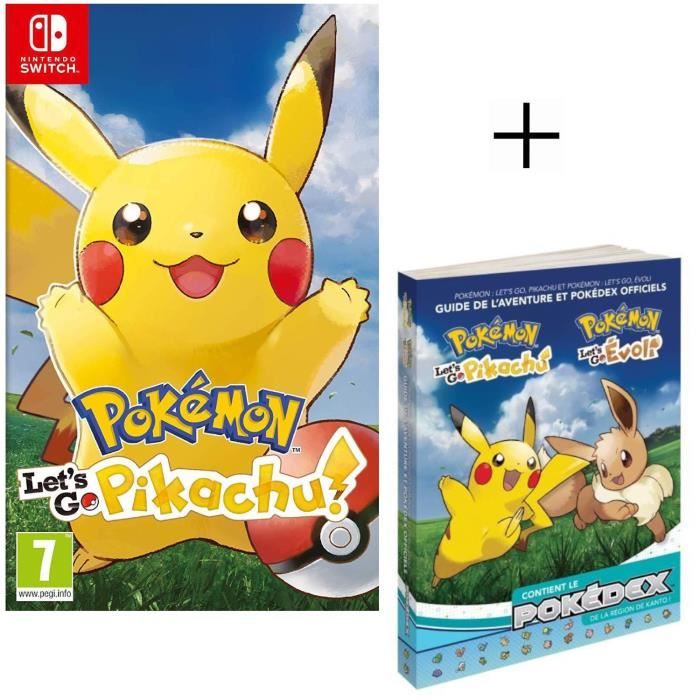 Pokémon : Let's go, Pikachu Jeu Switch Pokemon Go + Guide de jeu Pokémon Edition Standard