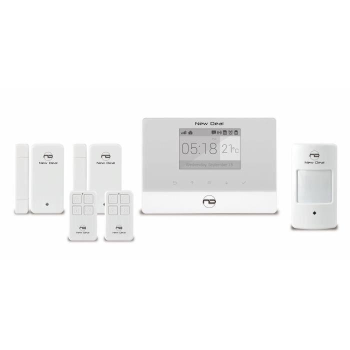 NEW DEAL Alarme maison sans fil connectée GSM avec accessoires protect live