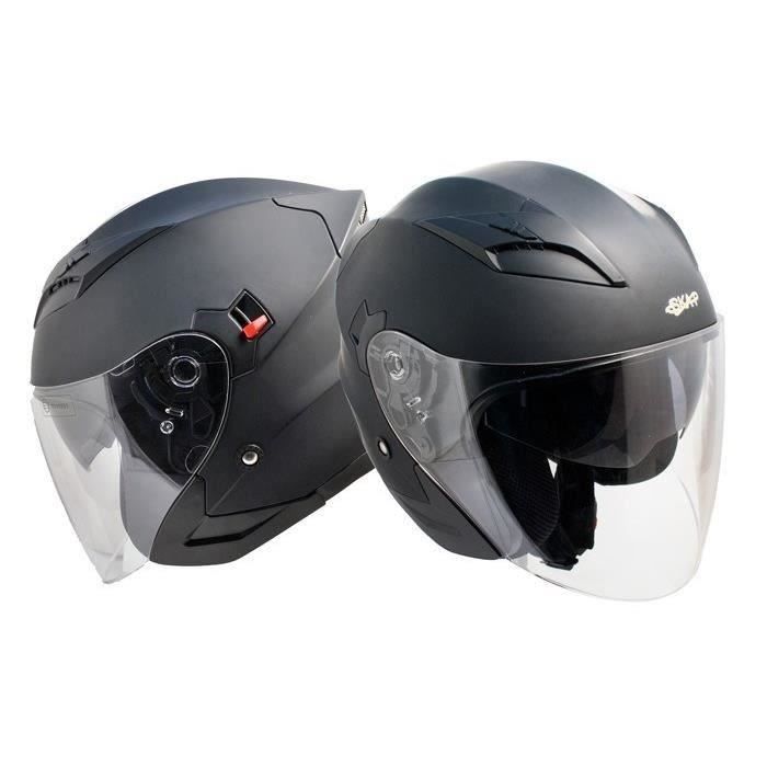 SKAP Casque Jet 1PH Bolt Noir Mat
