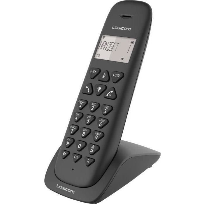 LOGICOM Double téléphones sans fil VEGA 250 DUO Noir sans répondeur