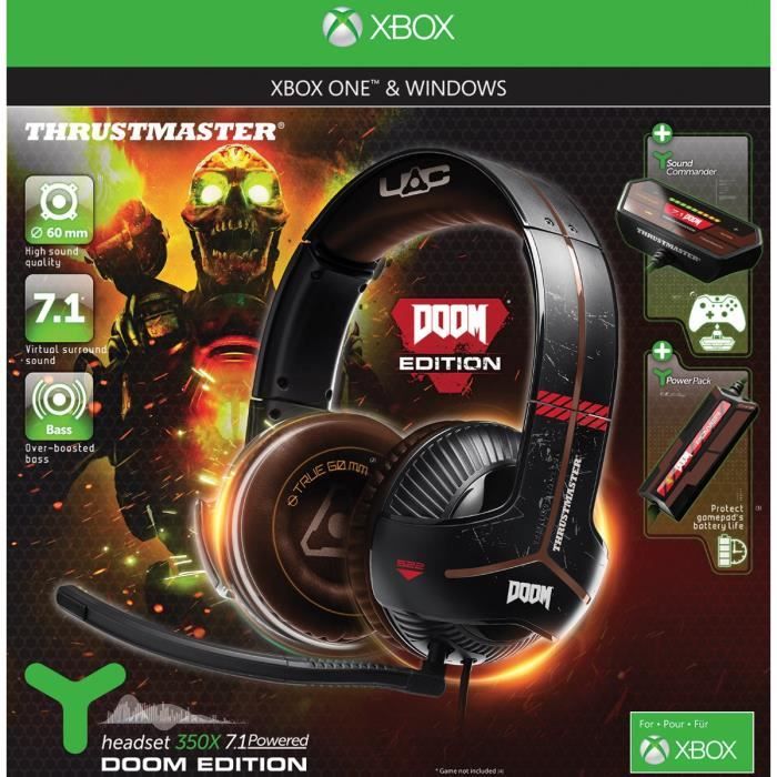 Thrustmaster Micro-Casque Gamer Y-350X DOOM EDITION Xbox One/PC
