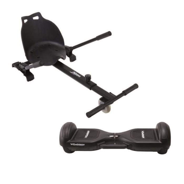 IWATMOTION Kit kart iWatKart noir + WEMOOV Hoverboard électrique Mat 6,5\