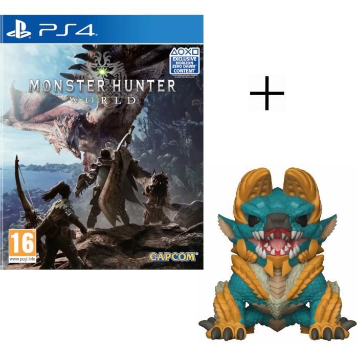 Monster Hunter World Jeu PS4 + Figurine Funko Pop! Monster Hunter : Zinogre