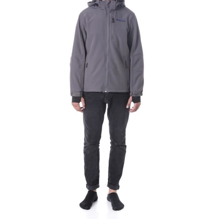 NORTHLAND Softshell Homme Sybor - Contrecollé polaire - Gris anthracite
