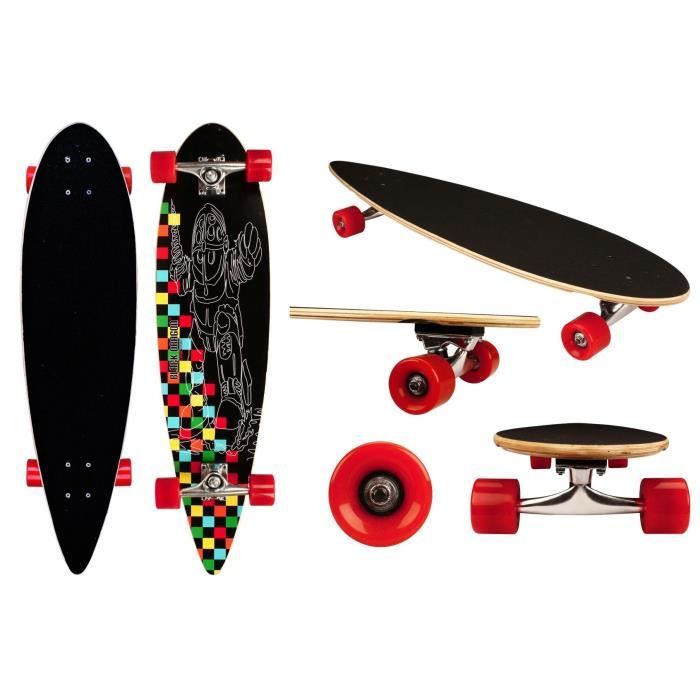 BLACK DRAGON Longboard Pintail 36 pouces - Noir