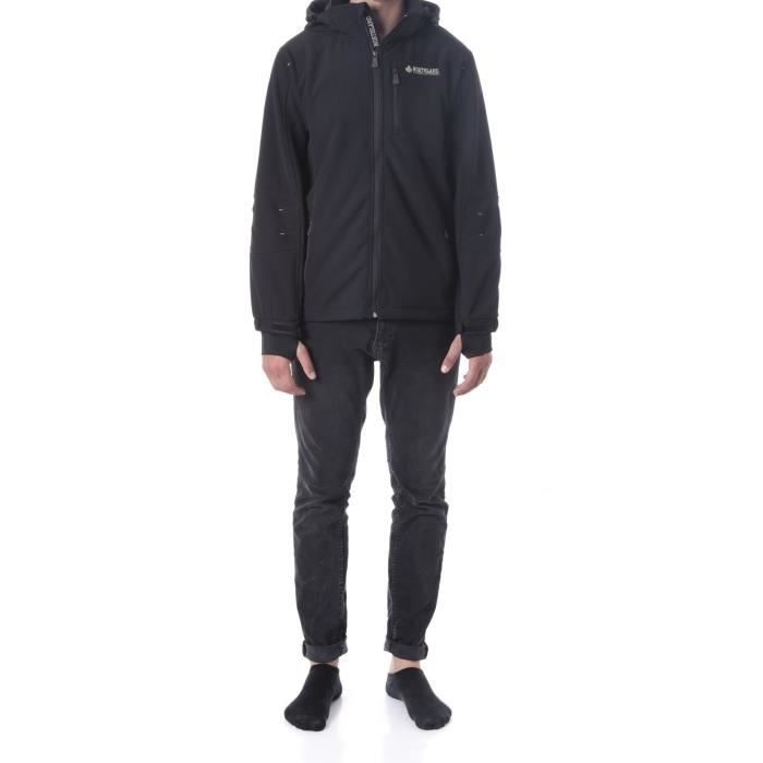NORTHLAND Softshell Homme Sybor - Contrecollé polaire - Noir