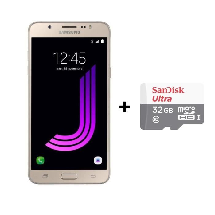 SAMSUNG Galaxy J7 2016 + Carte micro SD