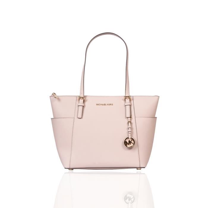 MICHAEL KORS - JET SET ITEM Sac cabas en cuir rose pâle - Femme