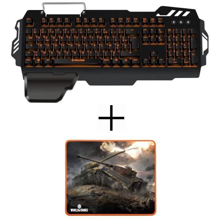 Clavier gamer K-50 S/MK + tapis de Souris Gamer MP-10 Konix World Of Tanks