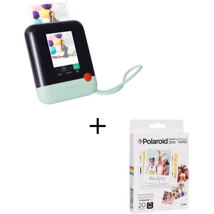 POLAROID POLPOP1G Appareil photo numérique instantané/Imprimante vert + papier photo 3\