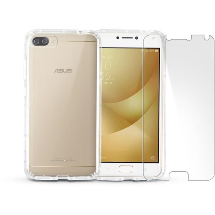 ASUS Zenfone 4 Max Plus 5,5'' Gold + IBROZ coque + verre trempé