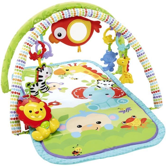 Fisher-Price - Tapis 3-en-1 - Amis de la Jungle