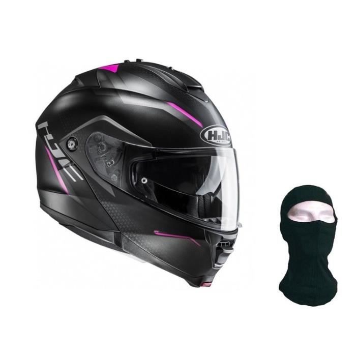 HJC Casque modulable IsmaxII Dova - Avec Cagoule - Noir / Rose