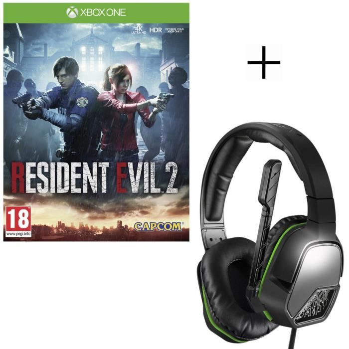 Resident Evil 2 Jeu Xbox One + Casque PDP Afterglow LVL3