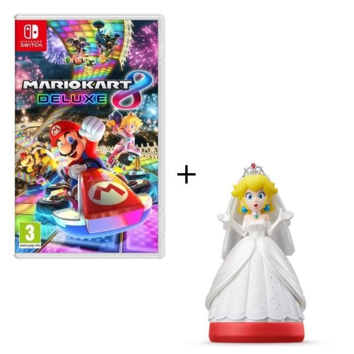 Mario Kart 8 Deluxe + Amiibo Peach en tenue de mariage