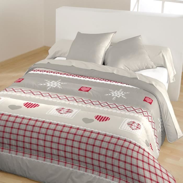 CALINE Couette chaude imprimée Aspen 140x200 cm beige