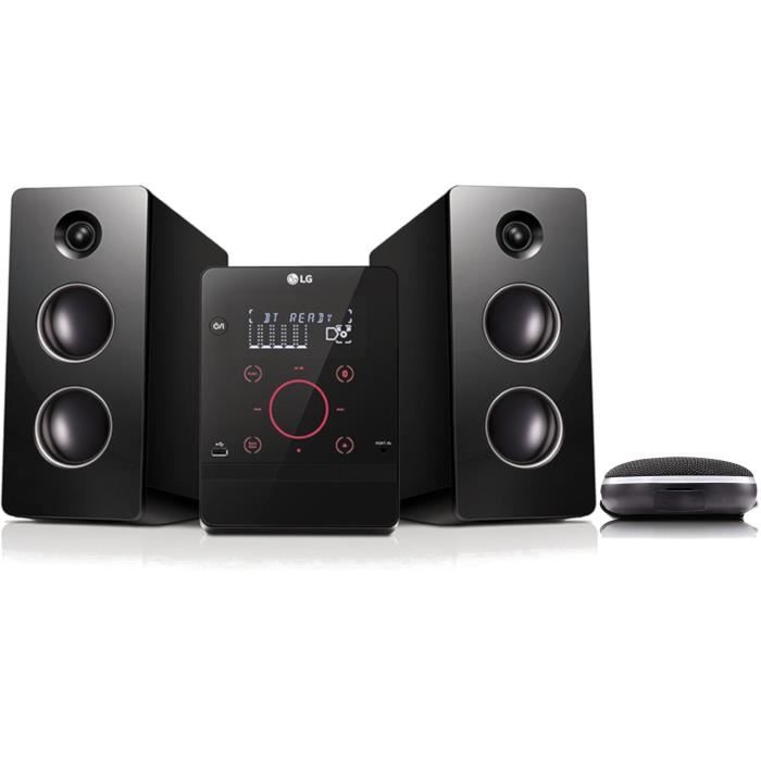 LG CM2760 - Micro Chaine Bluetooth 160 W - Noir + LG PH2 Enceinte portable Bluetooth Résistante à l'eau avec 6h d'autonomie
