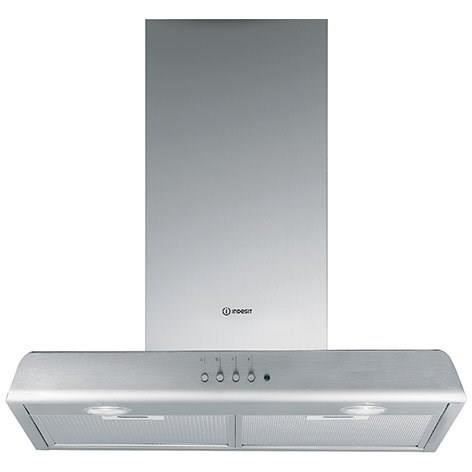 INDESIT HIP6PIX - Hotte décorative - Evacuation ou recyclage - 550 m3 air / h max - 3 vitesses - L 60 cm - Inox