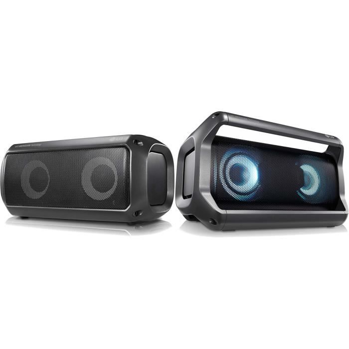 LG PK5 Enceinte bluetooth - 20 watts - Noir + LG PK3 Enceinte bluetooth nomade étanche 16W - Noir
