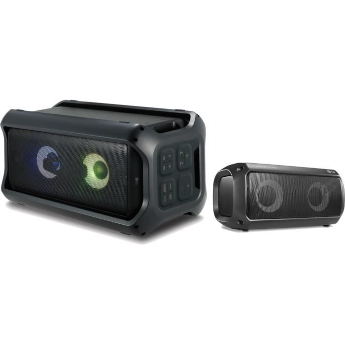 LG RK 7 Enceinte High Power 550W - Noir + LG PK3 Enceinte bluetooth nomade étanche 16W - Noir
