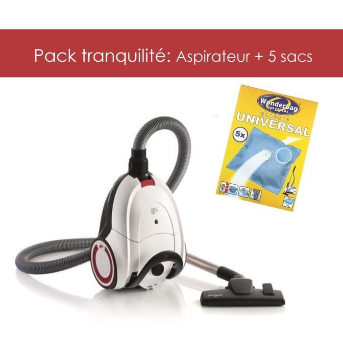 Pack tranquilité: Aspirateur Dirt Devil + 5 sacs WPRO