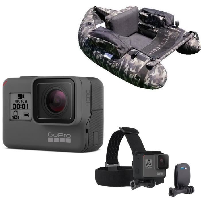 GO PRO HERO Caméra + Bandeau de fixation frontale + LINEAEFFE Float Tube Belly Boat