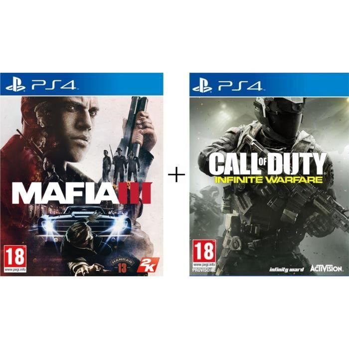 Pack de 2 jeux PS4 : Mafia III + Call of Duty : Infinite Warfare