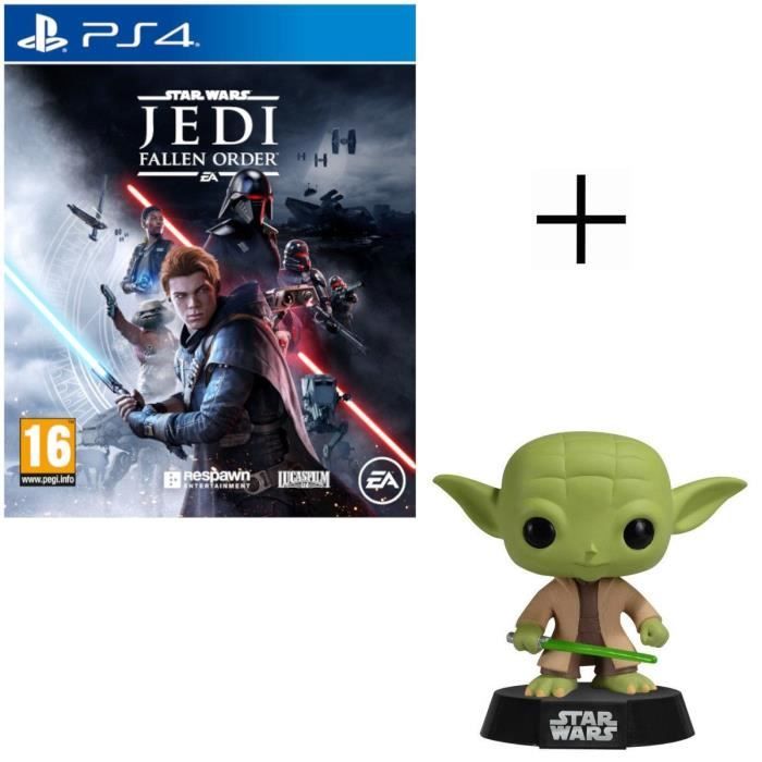 Pack Star Wars : Star Wars Jedi : Fallen Order Jeu PS4 + Figurine Funko Pop! Star Wars - Yoda