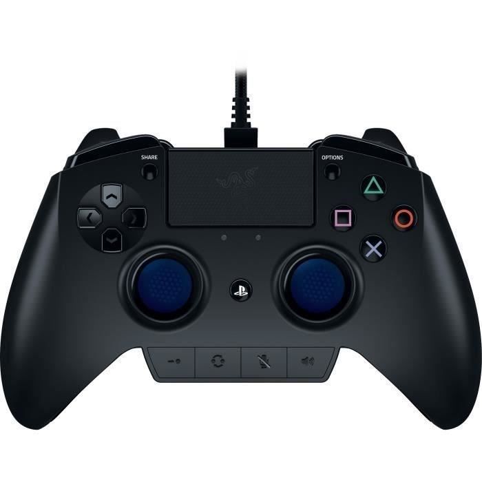 Manette Filaire Gamer Raiju Razer 12 boutons Noir et bleu pour PS4