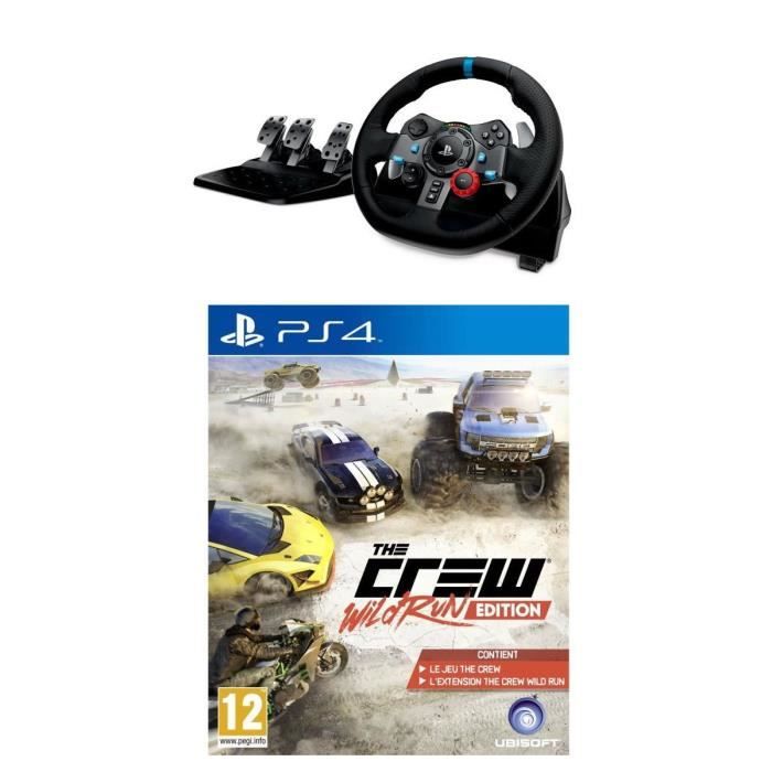 Pack Volant G29 + The Crew Wild Run Jeu PS4