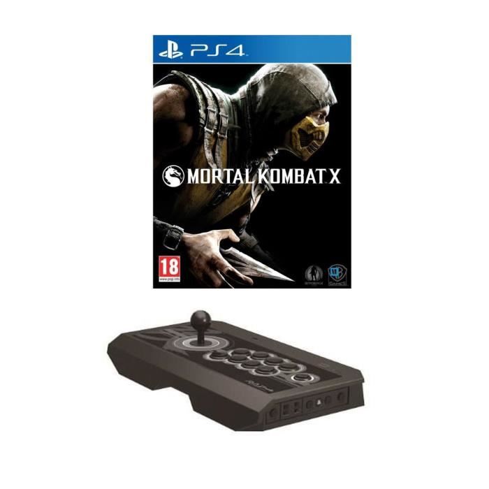 Pack Joystick Real Arcade Pro PS4 + Mortal Kombat X Jeu PS4