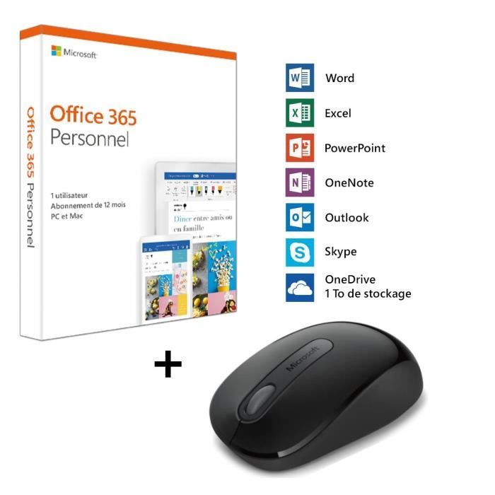 BON PLAN - pack Office 1 an + souris