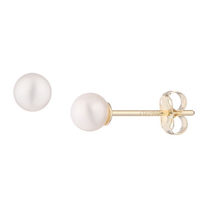 OR ECLAT Boucles d'Oreilles Or Jaune 375° et Perles de Culture Femme