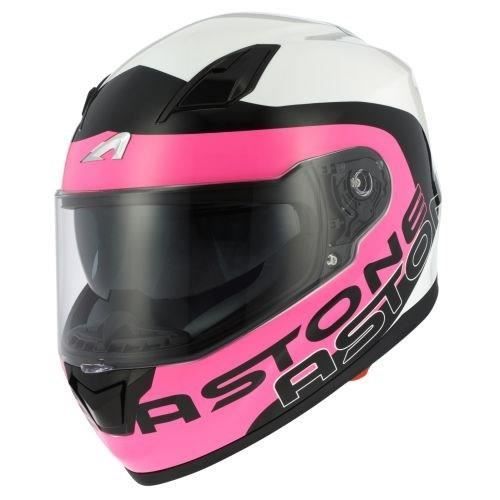 ASTONE Casque Intégral GT900 Apollo Noir Rose