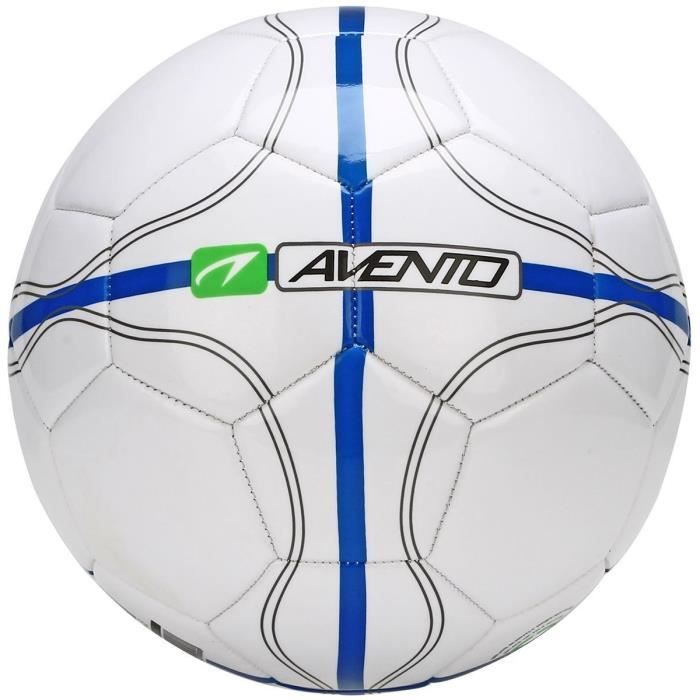 AVENTO Ballon de football Blanc bleu et gris