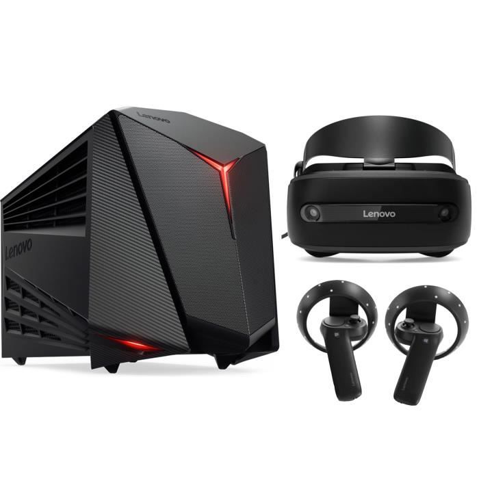 LENOVO PC de Gamer Y720 Cube - 8 Go de RAM - Intel i5 - Stockage de 1 To HDD + 128 Go SSD - NVIDIA GTX 1050TI 4Go + LENOVO Casque VR