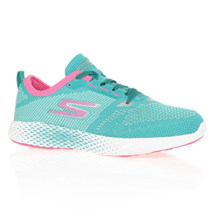 SKECHERS Baskets Go Meb Razor 2 - Femme - Vert et rose