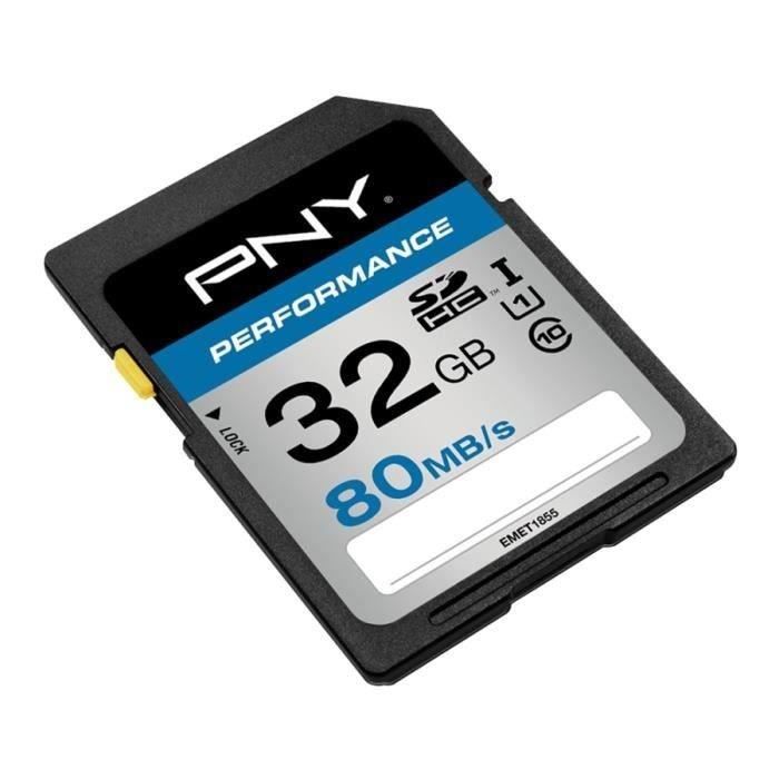 PNY Performance Carte Mémoire SDHC 32 Go 80MB/s