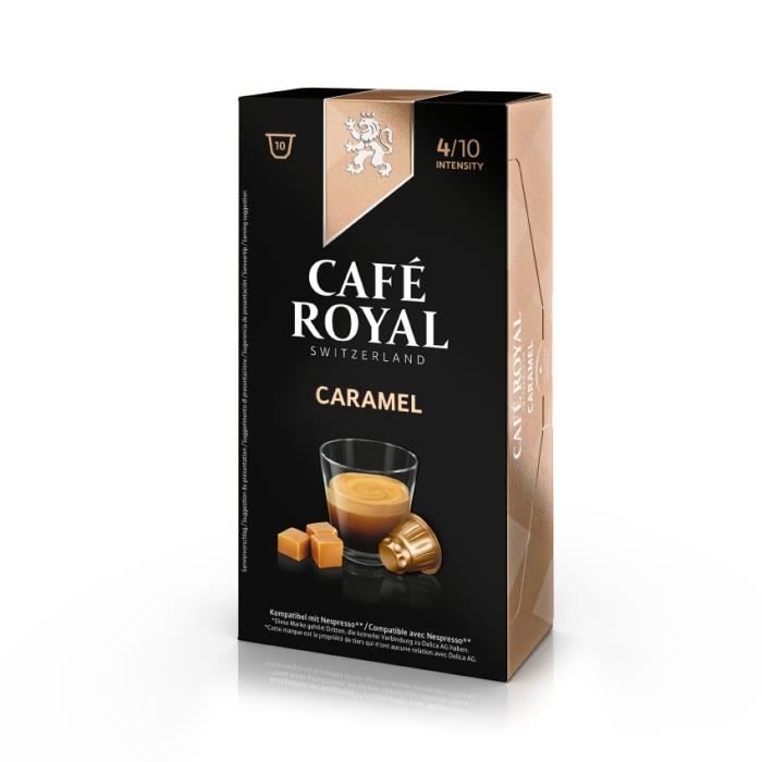 10 capsules Café Royal Caramel Capsules compatibles Système Nespresso ®