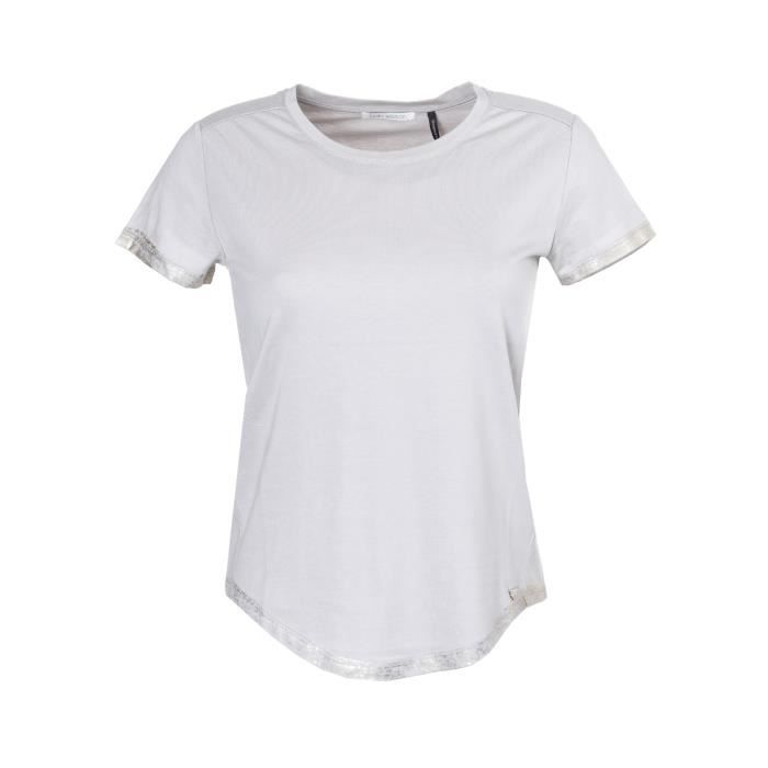 LPB WOMAN - T-Shirt Craie Bande Foil