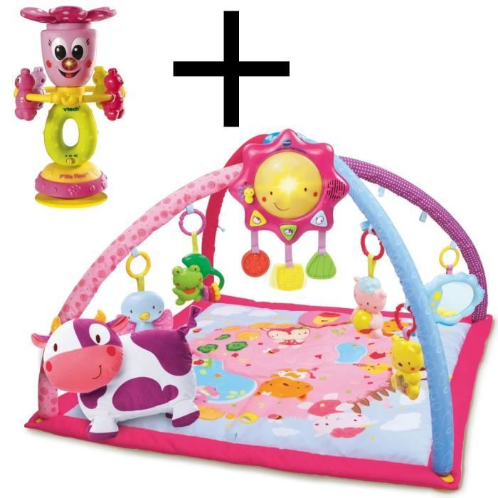 Pack VTECH Lumi tapis d'éveil et hochet p'tite fleur