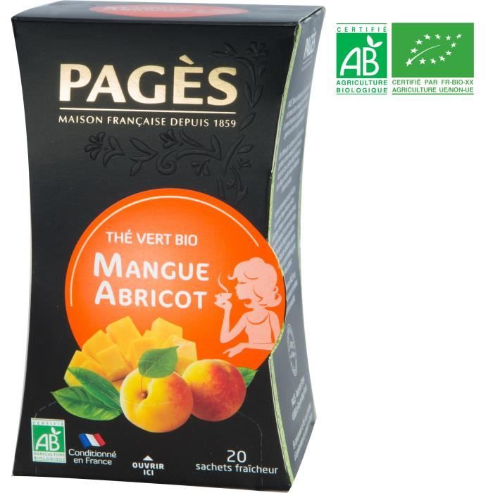 PAGES Thé Vert Mangue, Abricot - Bio