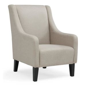 MILOU Fauteuil nordique en polyester gris