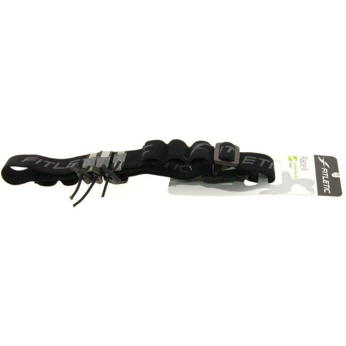 FITLETIC Ceinture porte dossard Fitletic avec 6 portes gels - noir / gris