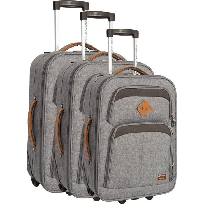 COMPAGNIE DU BAGAGE - Lot de 3 valises 51/61/71cm - Gris