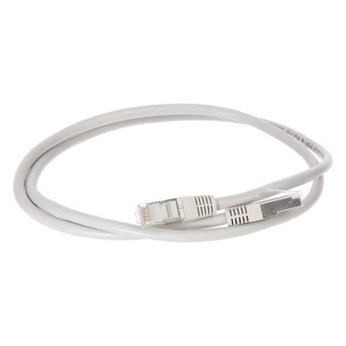 CONTINENTAL EDISON Câble RJ45 cat.6 blindé FTP 1m