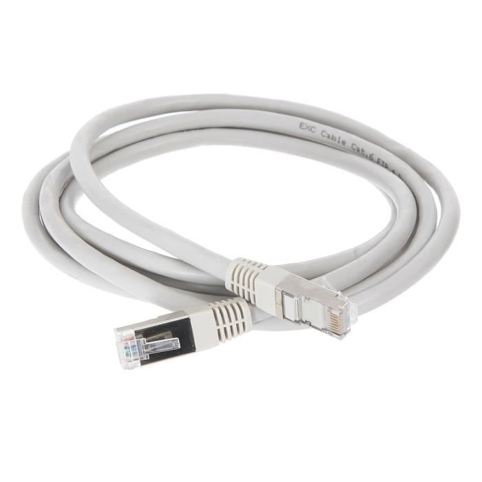 CONTINENTAL EDISON Câble RJ45 cat.6 blindé FTP 2m